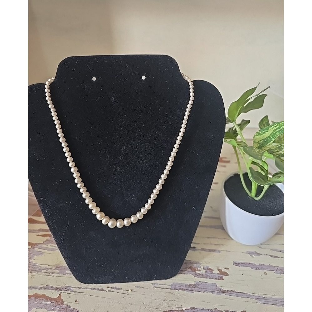 Vtg Beaded Freshwater Pearls Made in Japan Minimalist Fashion Jewelry Necklace